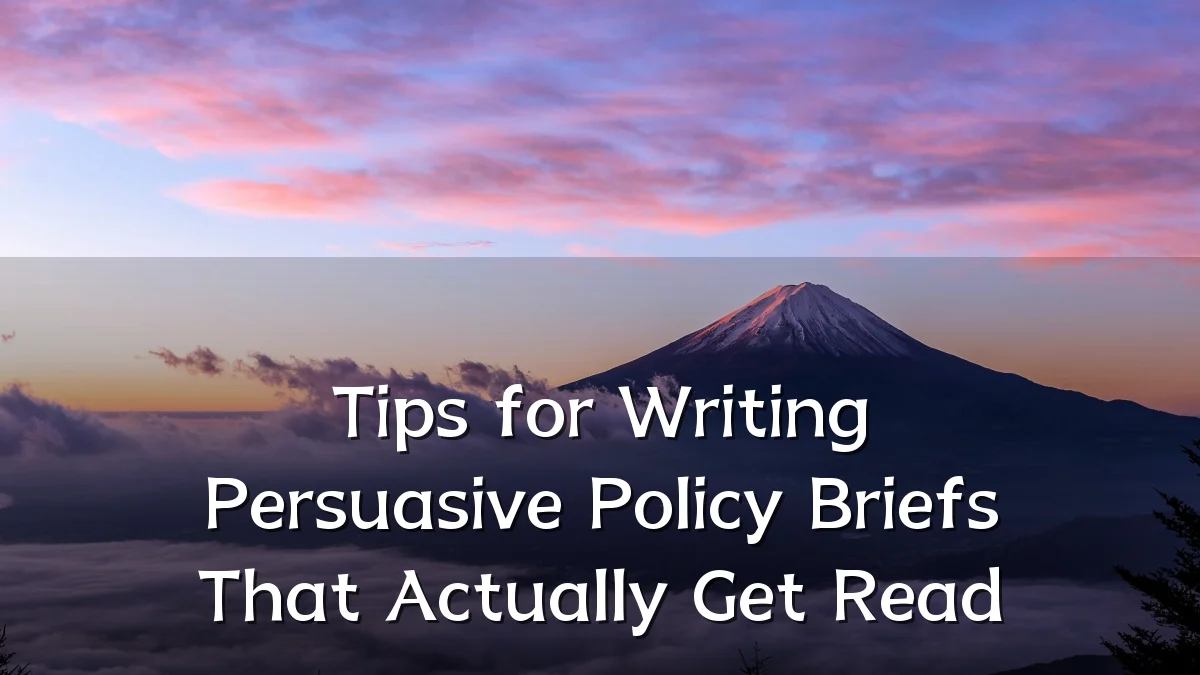 Tips for Writing Persuasive Policy Briefs That Actually Get Read